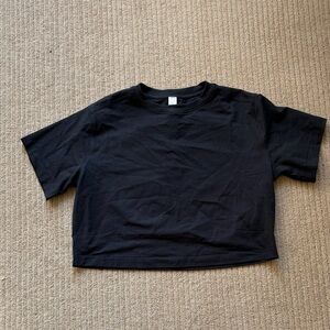 lululemon athletica All Yours Organic Cotton Cropped T-Shirt, Black, S